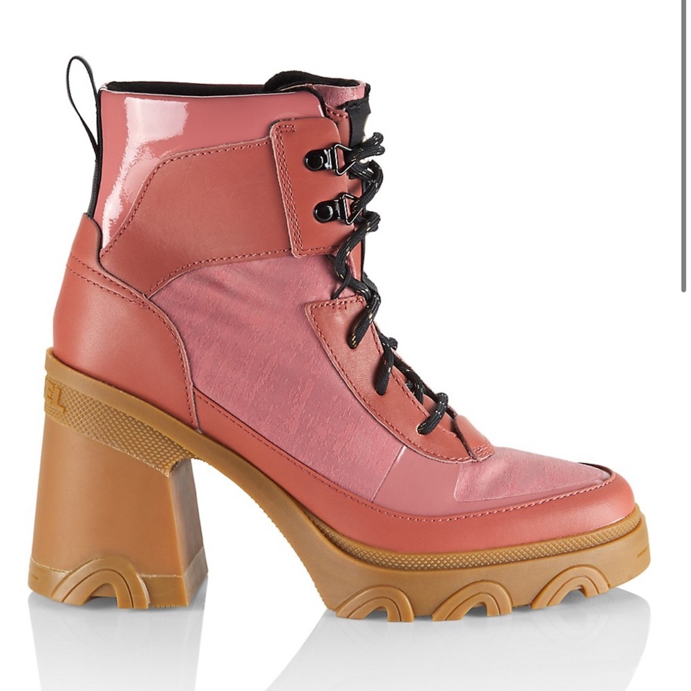 Sorel Brex Heel Lace Lux NIB Waterproof Pink Sandy Clay size 8